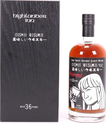 Oishii Wisukii 36yo HI Small Batch Blended Scotch Whisky Sherry Cask Highlander Inn Craigellachie Scotland 46.2% 700ml