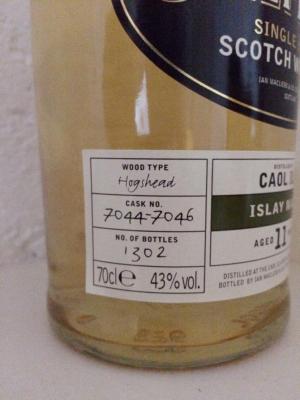 Caol Ila 1990 IM 7044 7046 43% 700ml