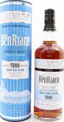 BenRiach 1988 Single Cask Bottling Batch 10 Tawny Port Finish #4000 52.6% 700ml