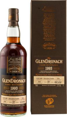 Glendronach 1993 Oloroso Sherry Puncheon Cask Batch no.18 27yo #7276 53.7% 700ml