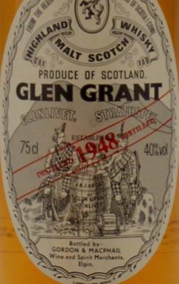 Glen Grant 1948 GM Licensed Bottling 40% 750ml