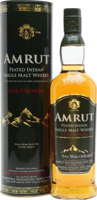 Amrut Peated Indian Whisky Cask Strength Oak Cask 62.8% 700ml
