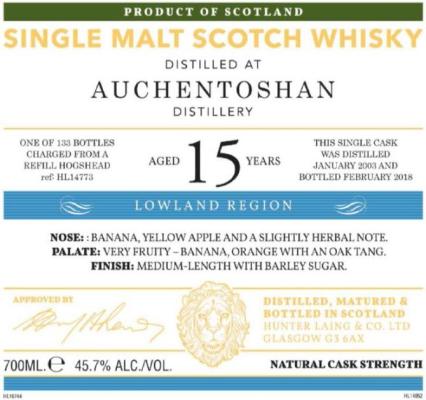 Auchentoshan 2003 HL 45.7% 700ml