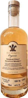 Highgrove Organic Single Malt Scotch Whisky 1st Fill Bourbon Barrel #1045 46% 700ml