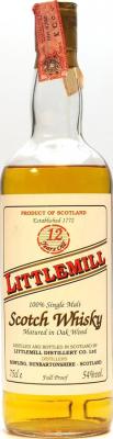 Littlemill 12yo 100% Single Malt Oak Wood 54% 750ml