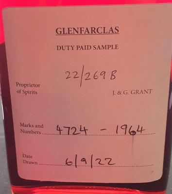 Glenfarclas 1964 Duty Paid Sample Sherry Butt 41.7% 500ml