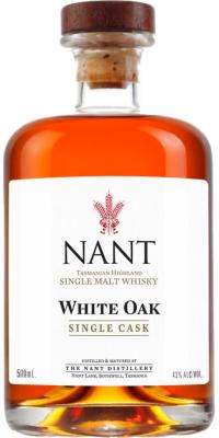 Nant White Oak Single Cask Virgin 50 litre American Oak Cask 43% 500ml