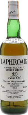 Laphroaig 10yo Importato de Spirit S.p.A Genova 43% 750ml