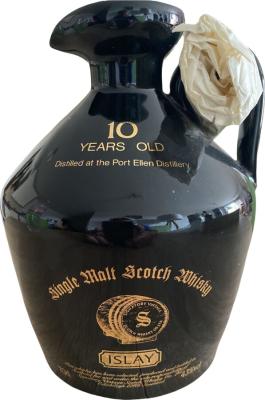 Port Ellen 10yo SV Black ceramic jug 43% 700ml