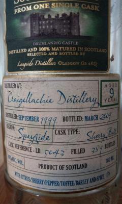 Craigellachie 1999 DoD Sherry Butt LD 5043 46% 700ml