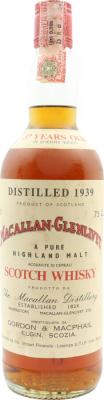 Macallan 1939 GM a Pure Highland Malt Pinerolo Import Torino 43% 750ml