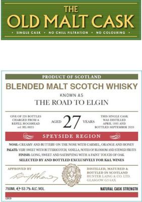 Blended Malt Scotch Whisky 1993 HL Refill Hogshead 53.7% 750ml