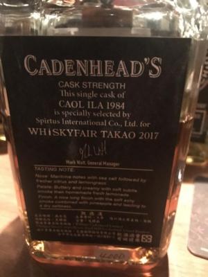 Caol Ila 1984 CA Takao Whisky Fair 56.4% 700ml