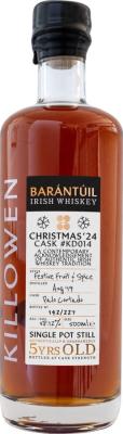 Killowen 2019 Barantuil Irish Whisky Christmas 24 58.12% 500ml