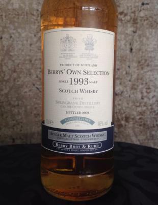 Springbank 1993 BR Berrys Own Selection Refill Sherry Cask #195 46% 700ml