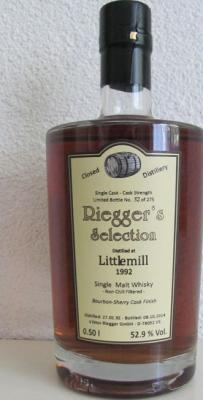 Littlemill 1992 RS Markus Molitor TBA-Cask #299 Hall of Angels Share 53.8% 500ml