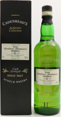 Glenlivet 1974 Minmore CA Authentic Collection 22yo Oak Cask 52.2% 700ml