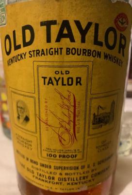 Old Taylor 4yo Bottled in Bond Kentucky Straight Bourbon 50% 750ml