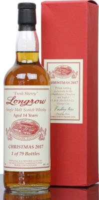 Longrow Christmas 2017 for Shareholders Directors and Staff Fresh Sherry 46% 700ml