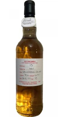 Springbank 1999 Duty Paid Sample For Trade Purposes Only Refill Bourbon Hogshead Rotation 461 51.9% 700ml