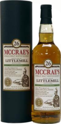 Littlemill 1988 JMC McCrae's 26yo Refill Hogshead 56.5% 700ml