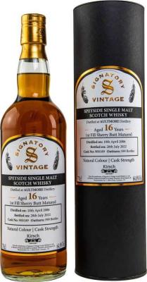 Aultmore 2006 SV Natural Colour Cask Strength 1st Fill Sherry Butt Kirsch Import 64.8% 700ml