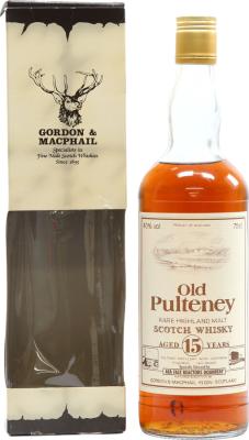 Old Pulteney 15yo GM Rare Highland Malt Screw Cap 40% 750ml