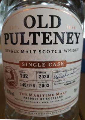 Old Pulteney 2002 American Oak Bourbon Barrel #702 Viking Line 53.7% 700ml