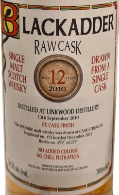 Linkwood 2010 BA Raw Cask Hogshead PX finish 59.2% 700ml