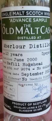 Aberlour 2000 DL Advance Sample for the Old Malt Cask Refill Hogshead DL 9074 50% 200ml