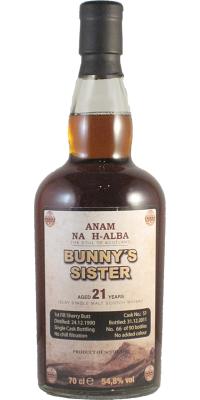 Bunnahabhain 1990 ANHA Bunny's Sister 1st Fill Sherry Butt #51 54.8% 700ml