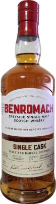 Benromach 2011 Single Cask 1st Fill Sherry Hogshead Malt bar Barrel edition 58.7% 700ml