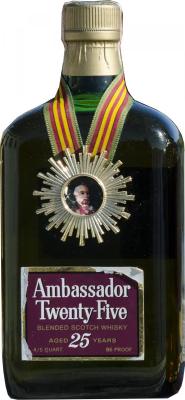 Ambassador 25yo Blended Scotch Whisky Imported by Quality Importers Inc. New York 43% 750ml