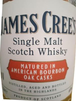 James Cree's Single Malt Scotch Whisky JCrC American Oak Ex-Bourbon 40% 700ml
