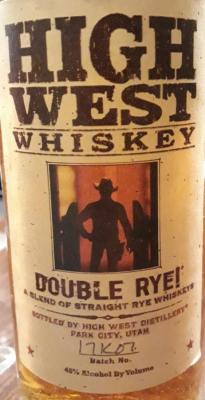 High West Double Rye Batch 17K07 46% 750ml