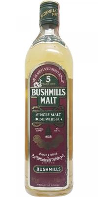 Bushmills 5yo Single Malt Irish Whisky F.lli Ramazzotti S.P.A. Milano 40% 700ml