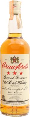 Crawford's sco 3 Star Special Reserve Old Scotch Whisky Ferraretto Import Italy 40% 750ml