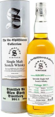 Glen Spey 2011 SV The Un-Chillfiltered Collection 1st use Hogshead 46% 700ml