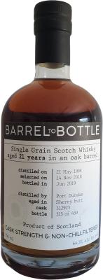 Barrel to Bottle Port Dundas 1998 ADD Sherry Butt #312923 64.3% 750ml