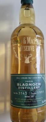 Bladnoch 1991 GM Reserve #3143 56.4% 700ml