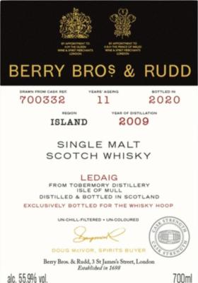 Ledaig 2009 BR The Whisky Hoop 55.9% 700ml