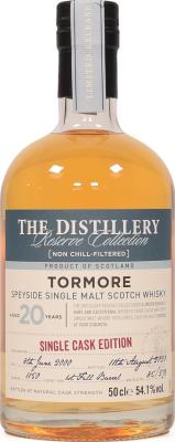 Tormore 20yo Singel Cask Edition 1st Fill Bourbon Barrel 54.1% 500ml