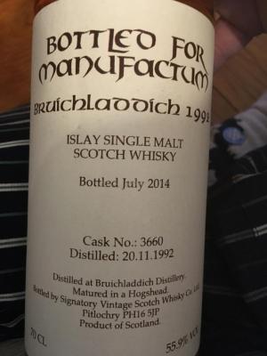 Bruichladdich 1992 SV #3660 Manufactum 55.9% 700ml