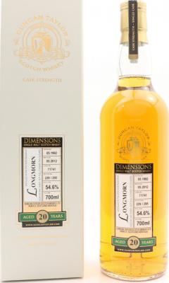 Longmorn 1992 DT Dimensions 20yo Oak Cask #71741 54.6% 700ml