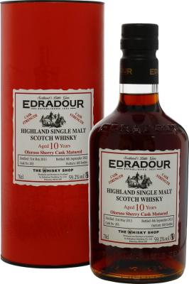 Edradour 2013 Oloroso Sherry Cask Matured Oloroso Sherry The Whisky Shop 59.2% 700ml