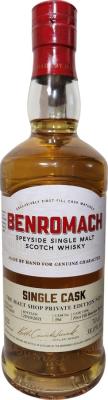 Benromach 2010 Single Cask 1st Fill Bourbon Barrel The Malt SHOP private edition NO.4 58% 700ml