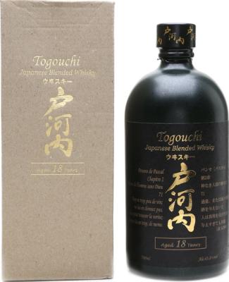 Togouchi 18yo Japanese Blended Whisky 43.8% 700ml