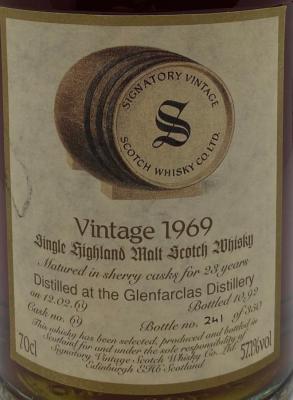 Glenfarclas 1969 SV Vintage Collection Dumpy Sherry Cask 69 57.1% 700ml