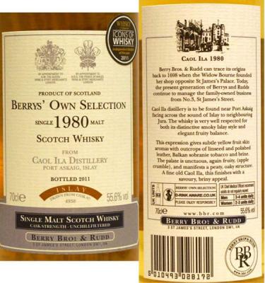 Caol Ila 1980 BR Berrys Own Selection 4938 55.6% 700ml