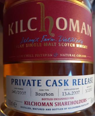 Kilchoman 2007 Bourbon Whiskyimporten 46% 700ml